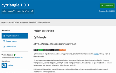 CyTriangle on PyPI